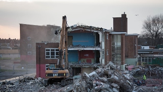 Demolition of Sandfields Comprehensive School [upl. by Isadora986]