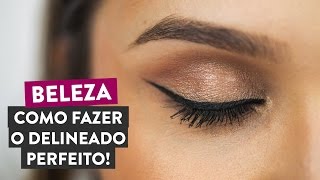 Tutorial Como fazer o delineado perfeito Por Lu Ferreira  Chata de Galocha [upl. by Adamski577]