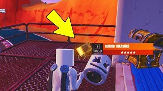 NEW BURIED TREASURE Map Item  quotXquot Marks The Spot  Fortnite Season 8 [upl. by Urbannai796]