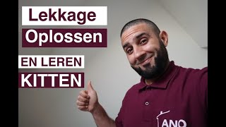 Badkamer lekkage oplossen en leer netjes afkitten [upl. by Aitnwahs790]