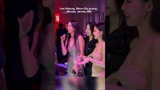 ZB1 Woodz Jennie RM and other celebrities dancing and singing at Hwasa perform Chili [upl. by Glick]