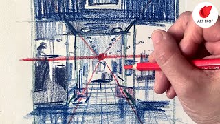 Best Linear Perspective Drawing Process You Havent Tried [upl. by Yrrak65]