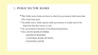 Bank Commercial bank types Notes of public sector Banks 🏦 [upl. by Kenzie]