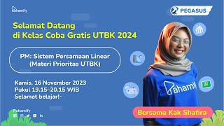 Penalaran Matematika UTBK 2024 Sistem Persamaan Linear Materi Prioritas [upl. by Iuq]