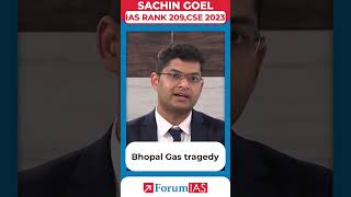 Bhopal Gas tragedy  IAS Topper Sachin Goel shorts [upl. by Nawak]