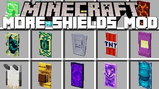 Minecraft CUSTOM SHIELD  MORE SHIELDS MOD Minecraft Mods [upl. by Atinot]