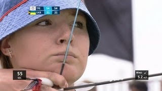 Chinese Taipei v Ukraine – recurve women’s team gold  Shanghai 2013 Archery World Cup S1 [upl. by Nillad]