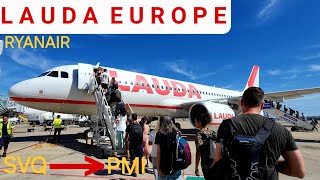 LAUDA Europe A320 Trip Report  Sevilla SVQ  Palma de Mallorca PMI 4K [upl. by Annia]