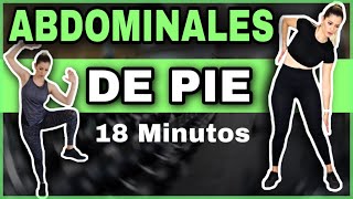 ABDOMINALES DE PIE para Reducir Cintura y Aplanar Abdomen EN 18 Minutos  NatyGlossGym [upl. by Meek131]