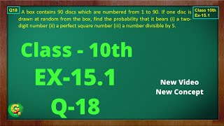 Ex 151 Q18 Class10  Probability  Exercise 151  Class10 Math  Class10 Ex 151 Q18  Green Board [upl. by Purdum945]