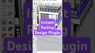 Latest Railing Plugin sketchup art trending layout drawing easyrecipe cad [upl. by Aihsenyt400]