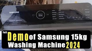 Samsung Washing Machine full Demo of 15kg and how to operate [upl. by Jentoft]