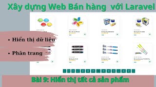 Laravel hướng dẫn xây dựng web bán hàng Bài 9 Hiển thị danh sách sản phẩm kèm phân trang [upl. by Dielu]