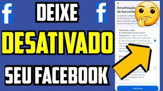 COMO DESATIVAR FACEBOOK ATUALIZADO [upl. by Vitia]