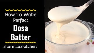 Dosa Recipe For Beginner Part 1 How To Make Perfect Dosa Batter In a Mixie For Crispy Thin Dosa [upl. by Saoj363]