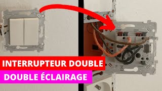 COMMENT BRANCHER UN INTERRUPTEUR DOUBLE  double allumage [upl. by Ebanreb]