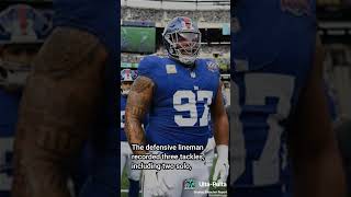 Giants Dexter Lawrence Out vs Cowboys After Suffering Elbow Injury [upl. by Adnic]