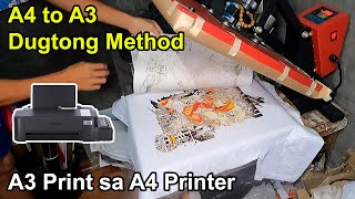 A3 Print gamit ang A4 Printer \ Dugtong Method SUBLIMATION [upl. by Aramas]