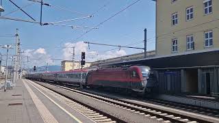 Einfahrt des nightjet 457 am 09072024 in Graz Hbf [upl. by Aicsile]