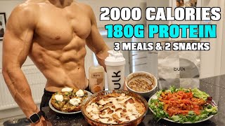 Full Day Of Eating 2000 Calories High Protein  EASY Meals to Lose Fat amp Gain Muscle [upl. by Vigor]