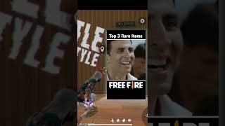 OMG Top 3 most rare items in free fire 😱🤔 freefire rareitems trending foryo gaming viralshort [upl. by Adekam]