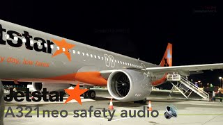 Jetstar A321neo safety demo audio [upl. by Vasilek]