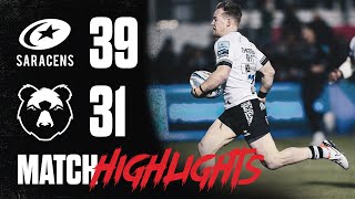 HIGHSCORING THRILLER AT THE STONEX Highlights Saracens vs Bristol Bears [upl. by Iadrahc]