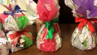 Ultimate how to wrap gifts perfectly using cellophane amp tissue paper Cones baskets amp cylinders 1 [upl. by Aday111]