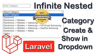 Nested Category Create and Show in Dropdown in Laravel  Infinite Nested Category in Laravel [upl. by Ellak]