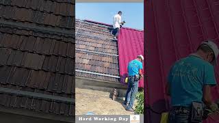 Hard Working Day 115 The Process Of Roof Waterproof [upl. by Rubina]