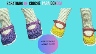 💧Sapatinho de crochê para boneca amigurumi Passo a Passo [upl. by Eolande]