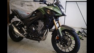 unboxing HONDA CB500X new green color 2022 [upl. by Tumer523]