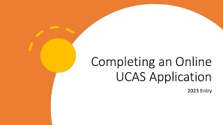 Completing an Online UCAS Application 2023 and 2024 entry [upl. by Udell]