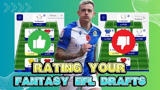 Rating Your Fantasy EFL Drafts  Fantasy EFL Tips 202425 [upl. by Eninaj424]