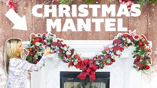 Christmas Mantel Decorating Ideas 🔴 Buffalo Check Christmas Decor [upl. by Phylis]