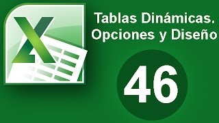 Tutorial Excel Cap 46 Tablas Dinámicas Opciones y Diseño [upl. by Mundford838]