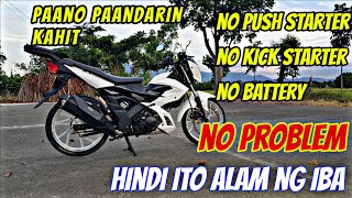 đź”ąď¸ŹPAANO PAANDARIN ANG MOTOR KAHIT WALANG BATTERY SIRA PUSH START SIRA ANG KICK STARTERrevmotoroad [upl. by Nairad]