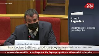 Arnaud Lagardère  quotLe groupe devait passer par une phase où il serait plus petitquot [upl. by Yrelbmik498]