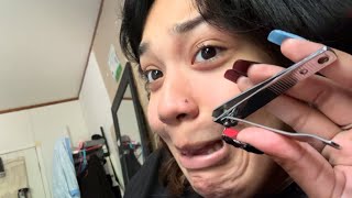 How to take out a nose stud 😳With nail clippers [upl. by Fonville]