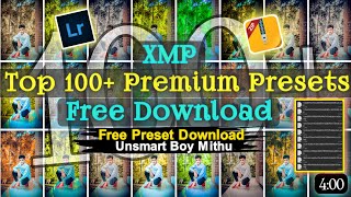 Free 100 xmp presets download  Free lightroom premium presets  Best xmp presets download bangla [upl. by Imit]