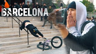 BARCELONA STREET BMX JAM TURNS INTO A RIOT [upl. by Nordek456]