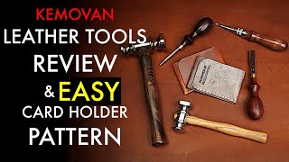 Leather Tools Review and EASY Wallet Pattern [upl. by Hnirt710]