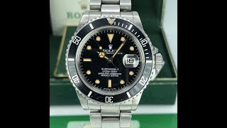 Vintage Rolex 5512 Submariner Tropical Gilt Dial Unpolished 1964 box amp Papers [upl. by Nels521]