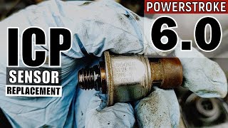 HOW TO REPLACE ICP SENSOR ON 60 POWERSTROKE in 1 MINUTE  20052007  LOCATION TOOLS ect [upl. by Ennove139]