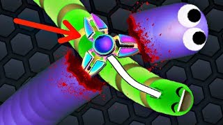 Slitherio INVINCIBLE FIDGET SPINNER SKIN  EPIC MOMENTS EVER  ILLUMINATI [upl. by Alegnasor]