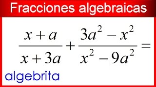 Suma de fracciones algebraicas con denominadores compuestos 136 [upl. by Demetris]