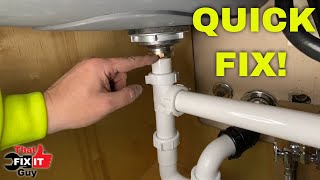 How to Connect a Kitchen Sink Drain Pipes with a PTrap [upl. by Arde]