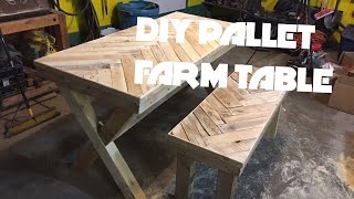 Herring BoneChevron Patterned Farm Table Build [upl. by Tamsky357]