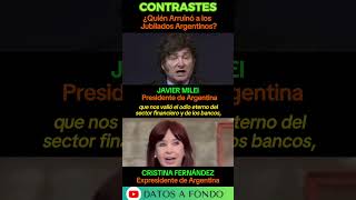 Argentina Milei y Cristina Fernandez Jubilados kirchnerismo shorts milei DatosArg javiermilei [upl. by Dot]