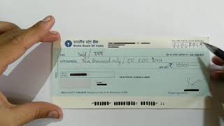 How to fill a cheque in english  How to fill cheque  How to fill sbi check [upl. by Cyler683]